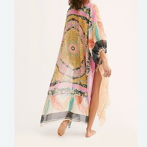Free People keeping up with the  Kimono Leonora Patchwork robe cover up